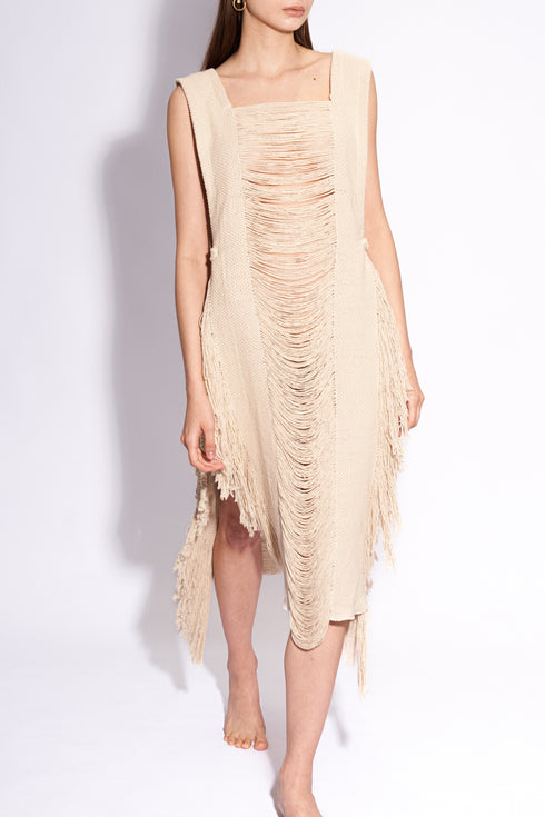 Wayee Long Fringed Dress